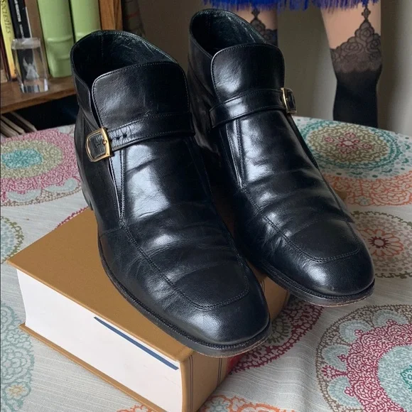 Vintage Florsheim Imperial Beatles Monk Strap Buckle Ankle Boot 9.5 EUC Florsheim Solid Buckle for Men for Sale | Shop New & Used  main image 3